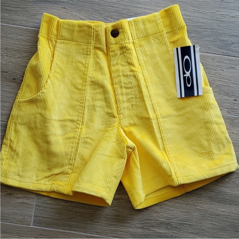 Yellow Corduroy Shorts
